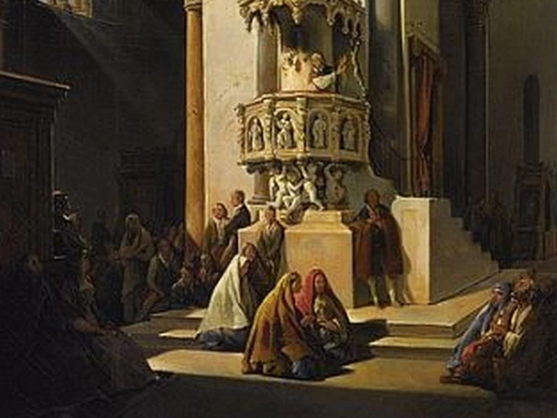 1790-Filippo Marsigli - Interno di chiesa